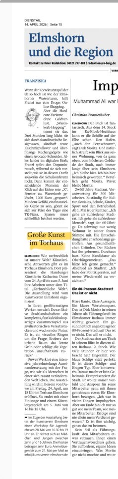 Elmshorner Nachrichten vom 14.04.2026